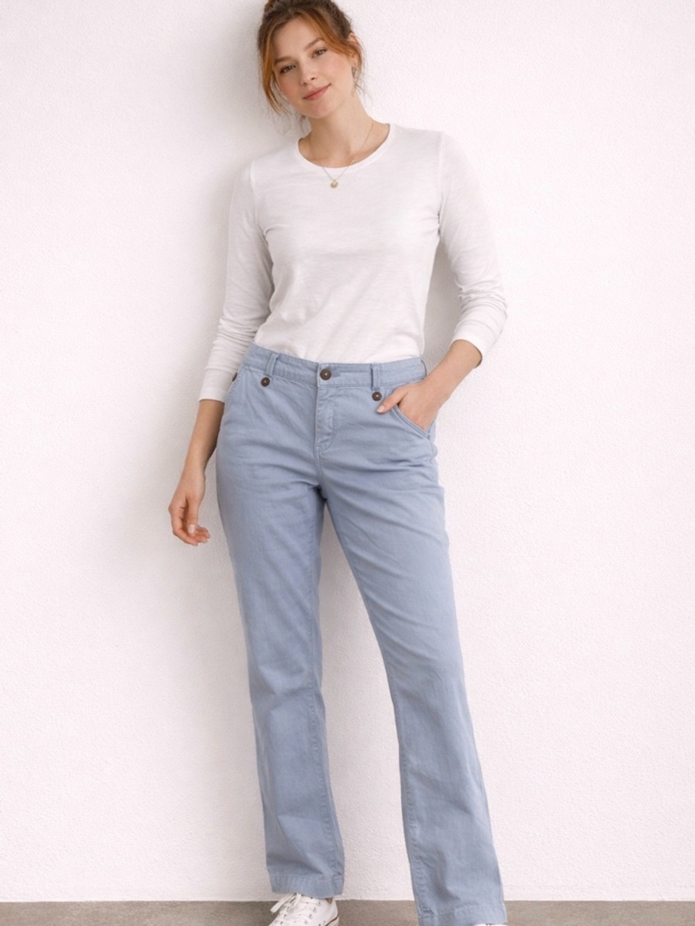 Mountain Khakis Light Blue Straight-Leg Women's Pants